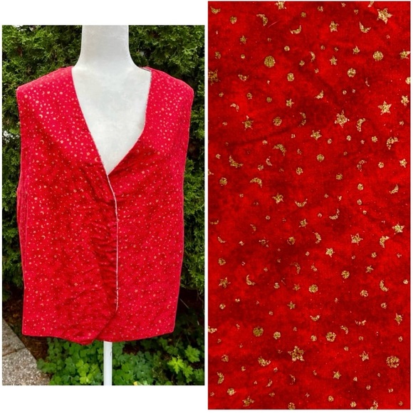 🎁🇨🇦Handcrafted reversible Xmas-music theme vest vintage,new suitable for gift - Picture 5 of 16